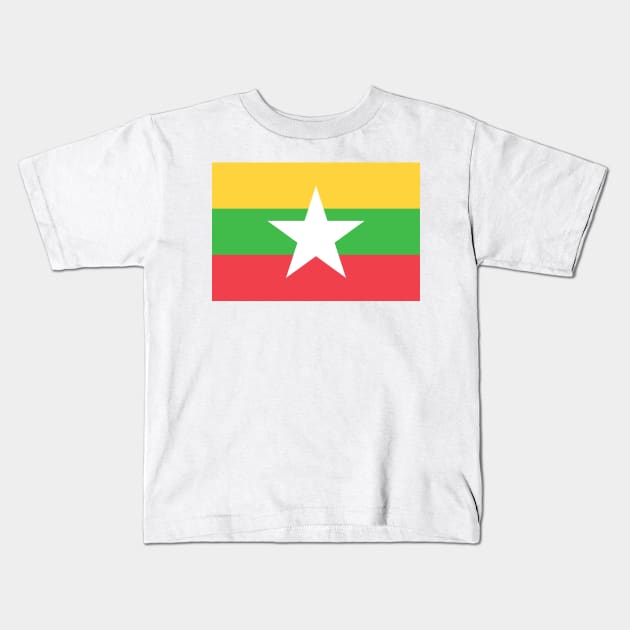 Myanmar Kids T-Shirt by Wickedcartoons